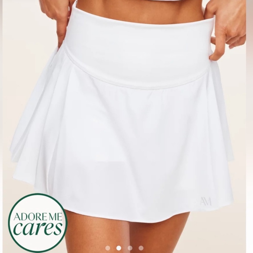 Adore Me White Tennis Mini Skirt
